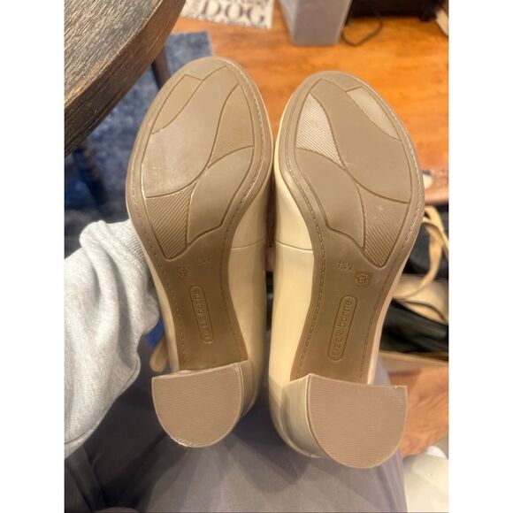 Liz Claiborne Savannah Cream Patent Block Heel Mary Janes sz 11W NWOT - Picture 6 of 6